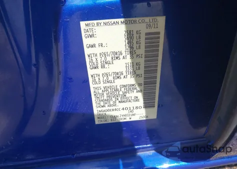 2012 Nissan Frontier Sv from USA, damaged, VIN 1N6AD0ER4CC401180